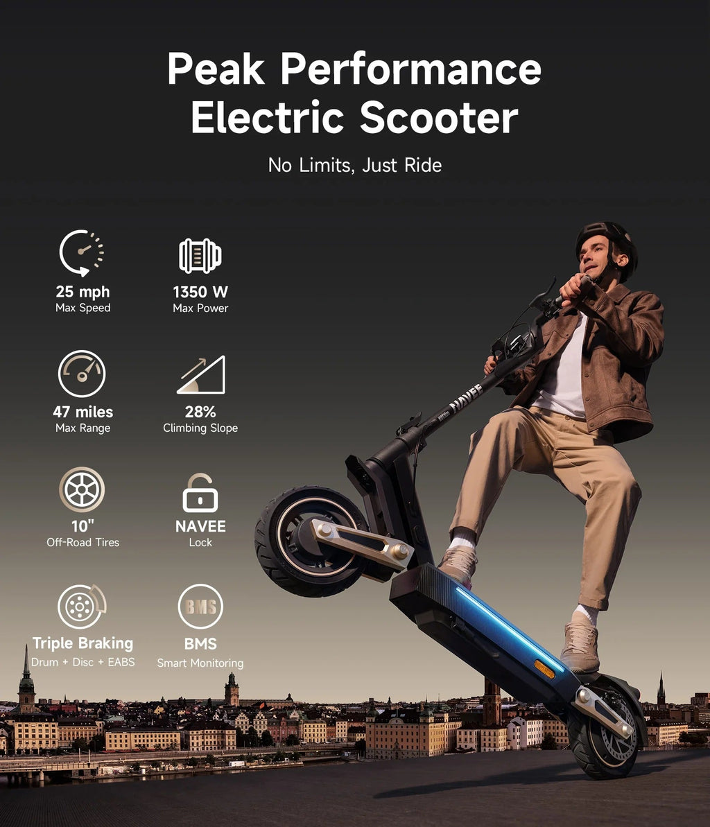 NAVEE ST3 Pro Damping Arm™ Suspension City E-scooter