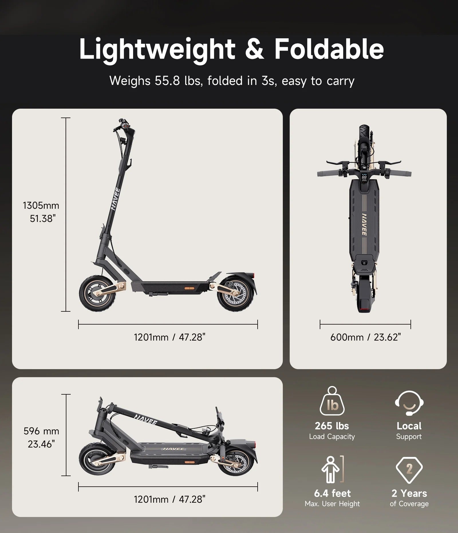 NAVEE ST3 Pro Damping Arm™ Suspension City E-scooter